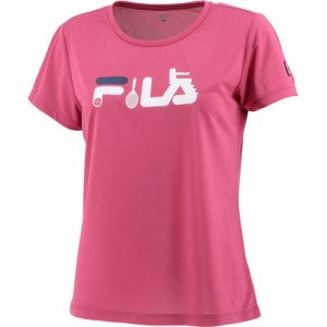 フィラ FILA レディース グラフィックTシャツ ローズ VL2652 19B 2023春夏モデル 半袖 Tシャツ トップス クルーネック テニス
