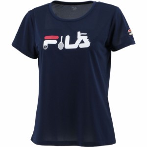 フィラ FILA レディース グラフィックTシャツ フィラネイビー VL2652 20 2023春夏モデル 半袖 Tシャツ トップス クルーネック テニス