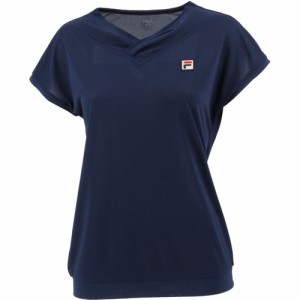 フィラ FILA レディース ゲームシャツ フィラネイビー VL2654 20 2023春夏モデル 半袖 Tシャツ トップス ブイネック ゲームウェア