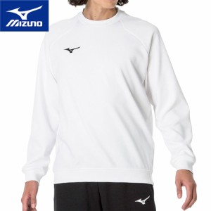 ミズノ MIZUNO メンズ レディース スウェットクルー ホワイト 32MCA175 01 トレーニングウェア スポーツ トレーナー トップス