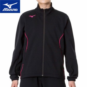 ミズノ MIZUNO レディース ウォームアップジャケット ブラック×ベリーピンク 32MCA325 96 トレーニングウェア スポーツ パーカー