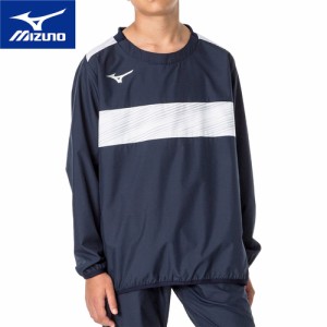 ミズノ MIZUNO キッズ ピステシャツ ドレスネイビー P2MEA400 14 サッカーウェア 長袖シャツ プルオーバー トレーニング 移動着