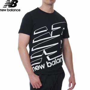 ニューバランス New Balance メンズ Tenacity ビッグロゴ ショートスリーブTシャツ ブラック AMT31078 BK runアパレル 2023春夏モデル