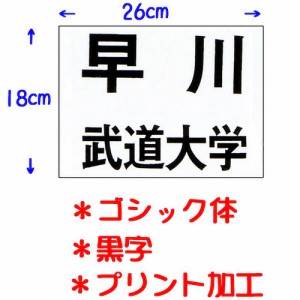 九櫻 KUSAKURA キッズ 公式試合用 柔道ゼッケン プリント加工 幼児用 26×18cm 黒 JT62618GO B ネーム加工料 柔道着 空手着 武道 剣道