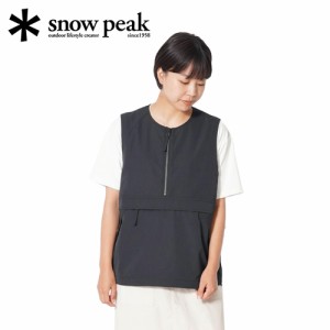 スノーピーク snowpeak メンズ タキビ ウェザークロス ベスト ブラック JK-23SU102 Black TAKIBI Weather Cloth Vest ★在庫限り★