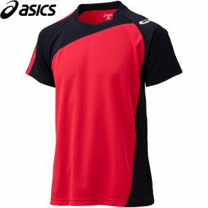 アシックス asics メンズ レディース ゲームシャツHS Vレッド×ブラック XW1321 2490 バレーボール トレーニングウェア 半袖