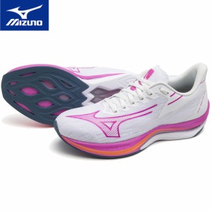 ミズノ MIZUNO レディース ランニングシューズ ウエーブリベリオンソニック ホワイト/ピンク/ブルー J1GD2330 72 W.REBE.SONIC