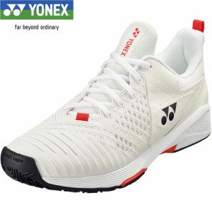 ヨネックス YONEX メンズ テニスシューズ パワークッションソニケージ 3 AC オールコート ホワイト/レッド SHTS3MAC オールコート用