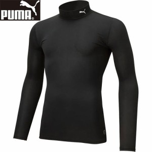 プーマ PUMA メンズ コンプレッション モックネック LS シャツ プーマブラック 656331 03 サッカー 長袖 トップス インナーシャツ