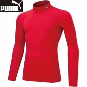 プーマ PUMA キッズ コンプレッション モックネック LS インナーウェア プーマレッド 656332 01 サッカー 長袖 トップス インナーシャツ