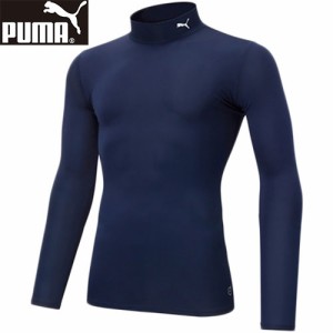 プーマ PUMA キッズ コンプレッション モックネック LS インナーウェア ピーコート 656332 06 サッカー 長袖 トップス インナーシャツ