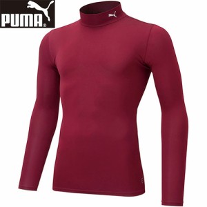 プーマ PUMA メンズ レディース コンプレッション モックネック LS シャツ コードバン 656331 09 サッカー 長袖 アンダーシャツ