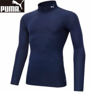 プーマ PUMA メンズ コンプレッション モックネック LS シャツ ピーコート 656331 06 長袖 インナーシャツ アンダーウェア 練習着