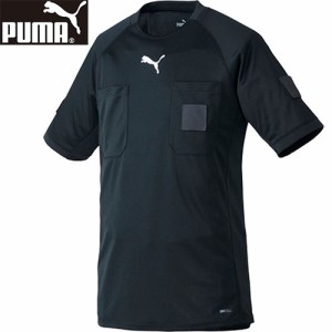 プーマ PUMA メンズ レディース サッカー 審判用品 ウェア SS レフリーシャツ プーマブラック 705377 01 レフェリー 半袖 審判ウェア