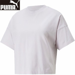 プーマ PUMA レディース Ｔシャツ HER クロップドTシャツ ラベンダーフォグ 849461 17 スポーツウェア 半袖 トップス カジュアル