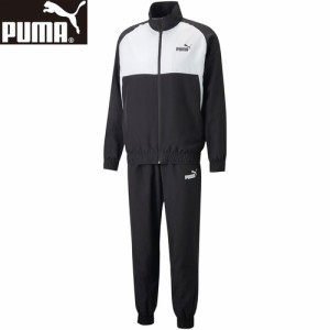 プーマ PUMA メンズ ウーブン ジャージ 上下セット プーマブラック 675701 01 2023春夏モデル セットアップ ウインドブレーカー