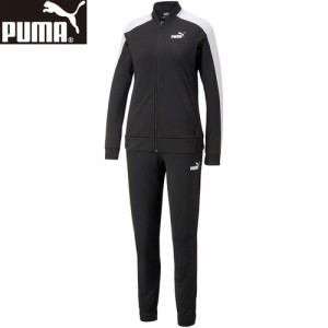 プーマ PUMA レディース ジャージ BASEBALL トリコット トレーニングスーツ プーマブラック 675741 01 2023春夏モデル セットアップ