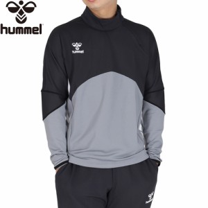 ヒュンメル hummel メンズ レディース ハーフジップジャケット ブラック×シルバーグレー HAT2106H 9093 長袖 トップス スポーツウェア