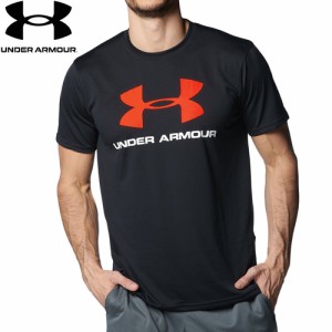 アンダーアーマー UNDER ARMOUR メンズ トレーニングウェア シャツ テック ビッグロゴ ショートスリーブ ブラック 1359132 001 TECH BIG