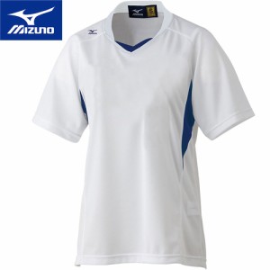 ミズノ MIZUNO レディース ソフトボールウェア ユニフォームシャツ ゲームシャツ ホワイト×P.ネイビー 12JC4F70 16 半袖 シャツ