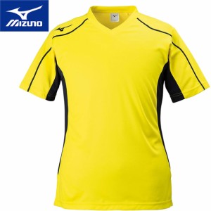 ミズノ MIZUNO キッズ フィールドシャツ サイバーイエロー P2MA8120 45 半袖 ブイネック Vネック トップス サッカー スポーツウェア