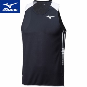 ミズノ MIZUNO メンズ レディース ランニングウェア ゲームシャツ レーシングシャツ ブラック×ホワイト U2MA0051 09 マラソンウェア