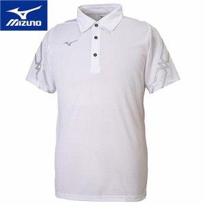 ミズノ MIZUNO メンズ レディース ポロシャツ ホワイト 32MA9176 01 半袖 トレーニングウェア スポーツウェア