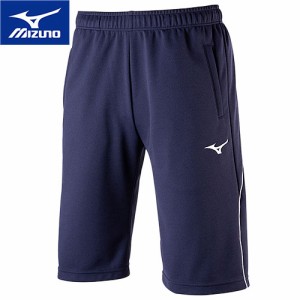 ミズノ MIZUNO メンズ レディース トレーニングウェア ショートパンツ ウォームアップハーフパンツ ディープネイビー×ホワイト