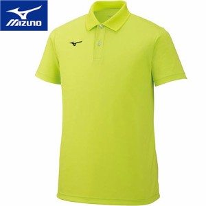 ミズノ MIZUNO メンズ レディース ゲームシャツ ポロシャツ ライムグリーン 32MA9670 37 トップス 半袖 トレーニングウェア