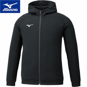 ミズノ MIZUNO メンズ レディース スウェットシャツ フルジップフーディー ブラック 32MC0177 09 パーカー 長袖 トレーニングウェア