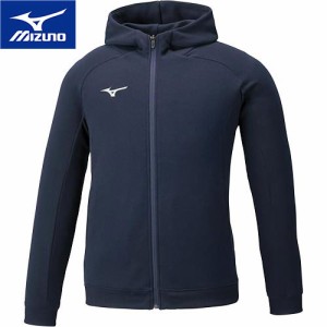 ミズノ MIZUNO メンズ レディース スウェットシャツ フルジップフーディー ネイビー 32MC0177 14 パーカー 長袖 トレーニングウェア