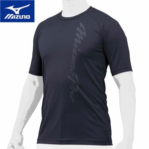 ミズノ MIZUNO メンズ 野球ウェア 練習用シャツ ハイドロ銀チタンアンダーシャツ ネイビー 12JA1P35 14 野球 半袖 Tシャツ トップス