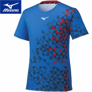 ミズノ MIZUNO メンズ レディース ゲームシャツ フレンチブルー 62JA1501 22 テニス 半袖 Tシャツ トップス 試合 ゲームウェア