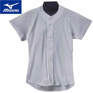 ミズノ MIZUNO メンズ レディース 試合用 ユニフォームシャツ オープン グレー 12JC5F40 05 野球 ウエア ユニホーム
