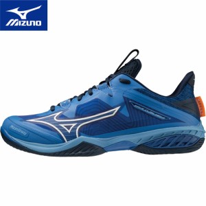 ミズノ MIZUNO メンズ レディース バドミントンシューズ ウエーブクローNEO 2 ブルー×ホワイト 71GA2270 06 WAVE CLAW NEO 2