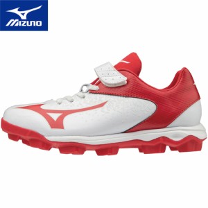 ミズノ MIZUNO キッズ 野球 スパイク ウエーブセレクトナイン ホワイト/レッド 11GP1925 62 WAVE SELECT 9 Jr. 野球シューズ