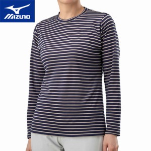 ミズノ MIZUNO レディース ドライベクターボーダ長袖Tシャツ パトリオットブルー B2MA0227 13 長袖シャツ スポーツウェア