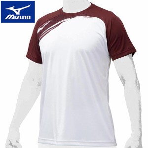 ミズノ MIZUNO メンズ レディース 野球ウェア 練習用シャツ ミズノプロ グラフィックTシャツ エンジ 12JA0T04 63 BBシャツ ウェア