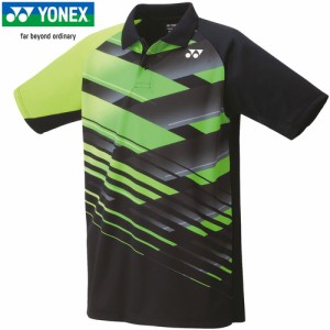 ヨネックス YONEX メンズ レディース ユニゲームシャツ ブラック 10471 007 半袖 トップス ポロシャツ 試合 テニス バドミントン