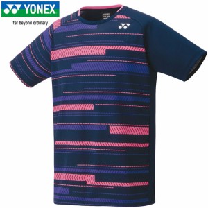 ヨネックス YONEX メンズ レディース ユニゲームシャツ フィットスタイル ネイビーブルー 10472 019 半袖 トップス Tシャツ 試合 テニス