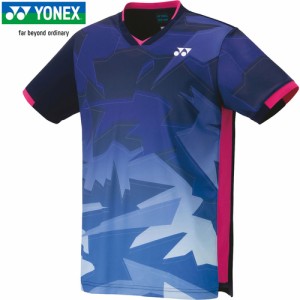 ヨネックス YONEX キッズ ジュニアゲームシャツ ネイビーブルー 10474J 019 半袖トップス 部活 試合 吸汗速乾 バドミントンウェア