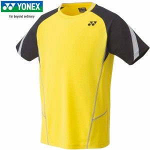 ヨネックス YONEX メンズ レディース ユニゲームシャツ フラッシュイエロー 10548 557 半袖トップス 部活 試合 吸汗速乾