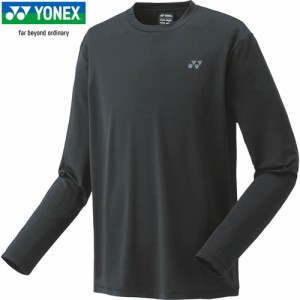 ヨネックス YONEX メンズ レディース ユニロングスリーブTシャツ ブラック 16611 007 長袖トップス 長そで 練習 部活 バドミントン