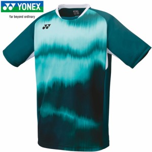 ヨネックス YONEX メンズ メンズゲームシャツ フィットスタイル ティールグリーン 10447 544 バドミントンウェア トップス 試合 練習