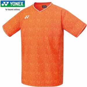 ヨネックス YONEX メンズ メンズゲームシャツ フィットスタイル オレンジ 10480 005 バドミントンウェア 半袖トップス 試合 練習 部活