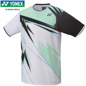ヨネックス YONEX メンズ レディース ユニゲームシャツ ホワイト 10475 011 バドミントンウェア 半袖トップス 試合 練習 部活 スポーツ