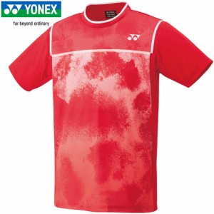 ヨネックス YONEX メンズ レディース ユニゲームシャツ フィットスタイル サンセットレッド 10528 496 半袖シャツ ユニフォーム