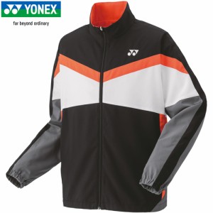 ヨネックス YONEX メンズ レディース テニスウェア ジャケット ユニウラジツキウォームアップシャツ ブラック 50143 007 長袖ジャケット