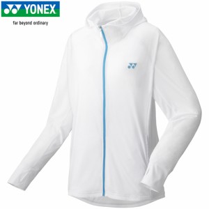 ヨネックス YONEX レディース テニスウェア ジャケット ウィメンズニットウォームアップパーカー ホワイト 57076 011 長袖ジャケット