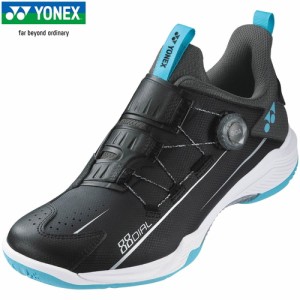 ヨネックス YONEX メンズ レディース バドミントンシューズ パワークッション88ダイヤルワイド ブラック/アイスブルー SHB88D2W 381